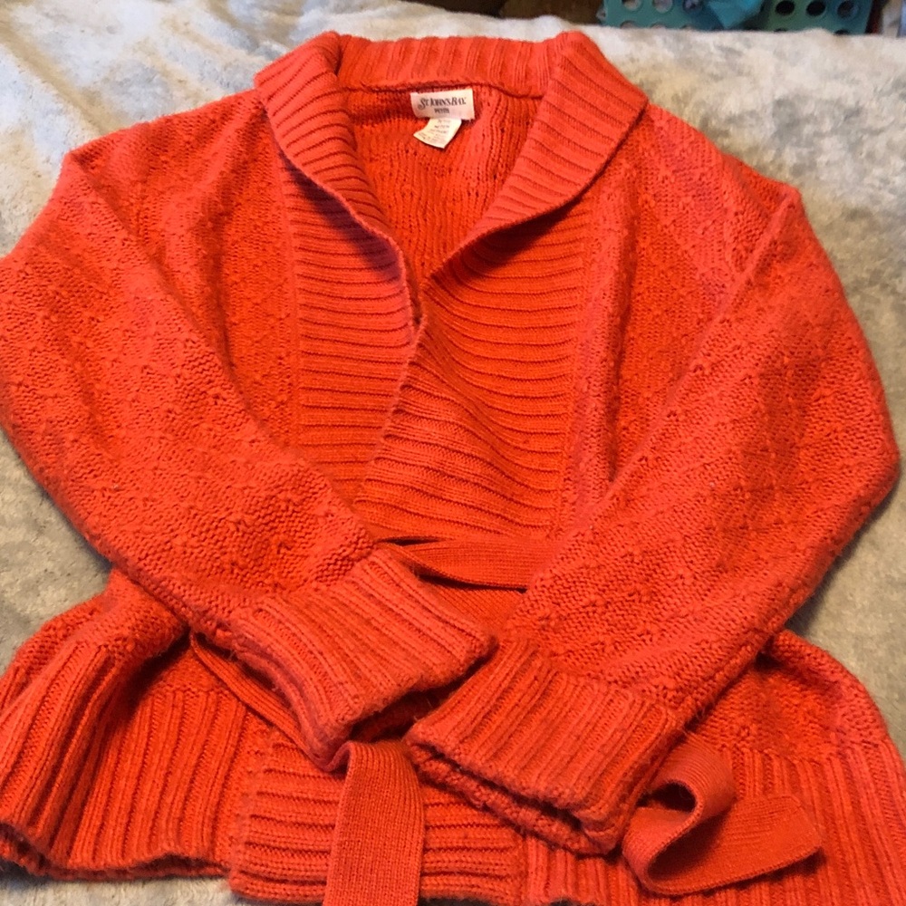 St. John's Bay Vibrant orange  Cardigan Sweater
